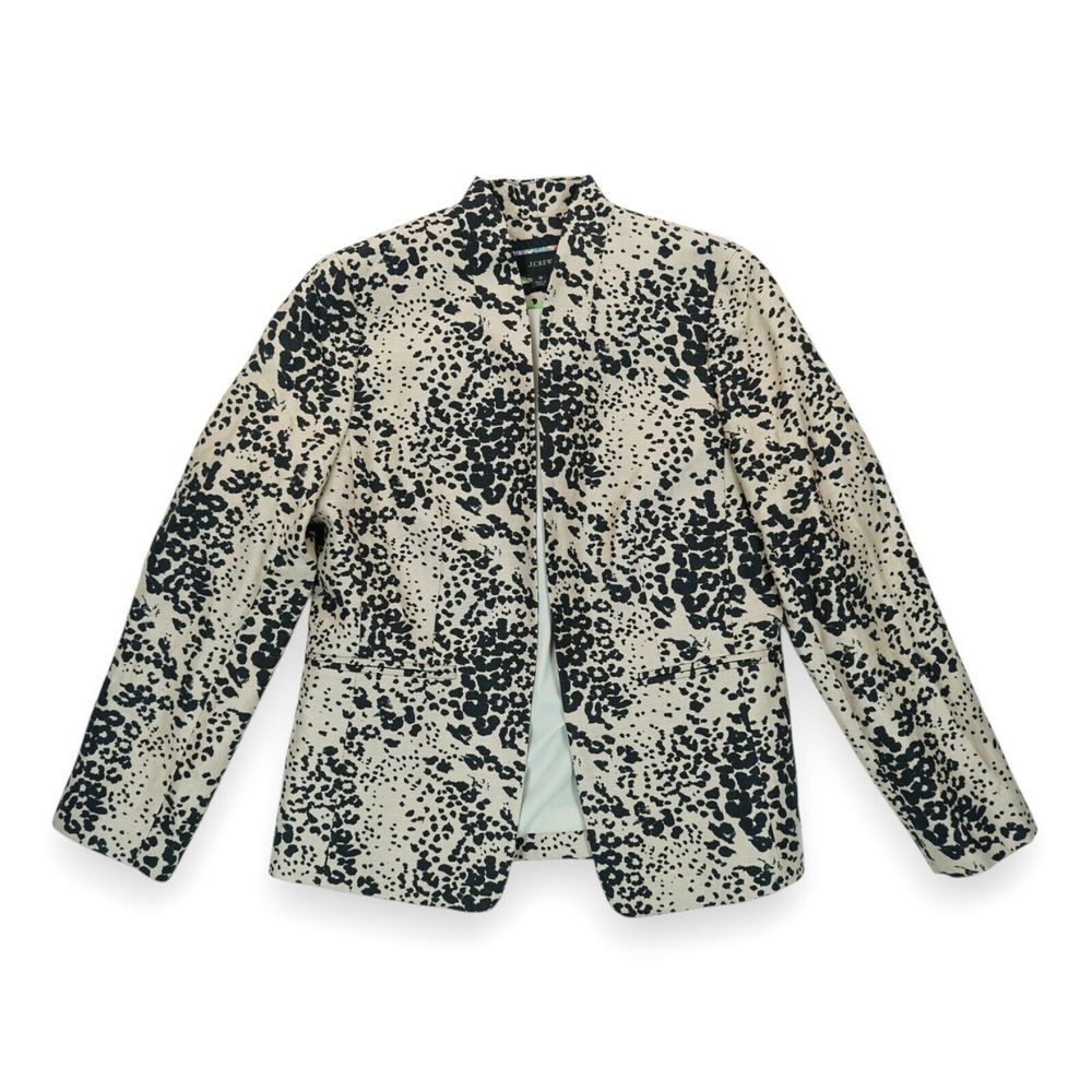 NWOT J Crew‎ Going Out Blazer Leopard Jacket Sz 6 Open Classic Animal Print $168